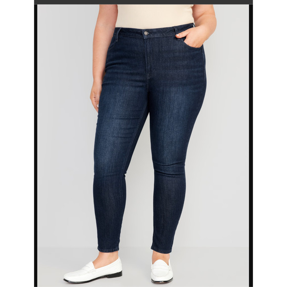 NEW 24 SHORT High-Waisted Wow Super-Skinny Jeans Old Navy 732473 -‎ Petite Plus - Picture 2 of 8